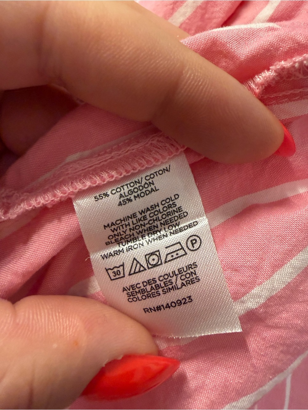 LOFT Pink and White Vertical-Strip Button Down Shirt - Picture 7 of 8